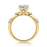 Frances - 14K Yellow Gold Cushion Cut Diamond Engagement Ring - 0.12 ct