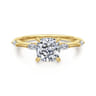 Marline - 14K Yellow Gold Cushion Cut Diamond Engagement Ring - 0.17 ct
