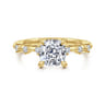Joplin - 14K Yellow Gold Cushion Cut Diamond Engagement Ring - 0.15 ct
