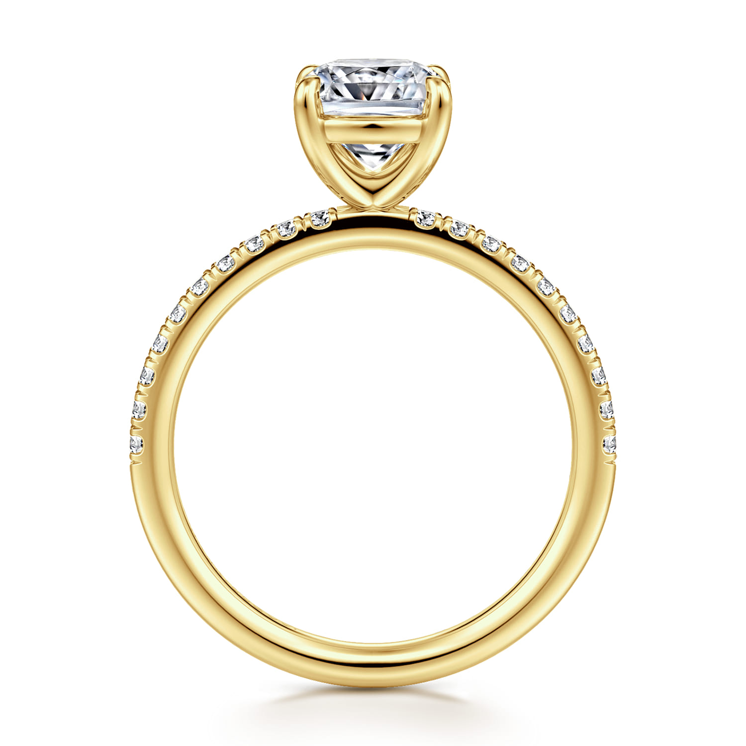 Twain - 14K Yellow Gold Cushion Cut Diamond Engagement Ring - 0.2 ct - Shot 2