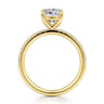 Twain - 14K Yellow Gold Cushion Cut Diamond Engagement Ring - 0.2 ct