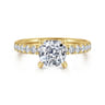 Winslow - 14K Yellow Gold Cushion Cut Diamond Engagement Ring - 0.35 ct