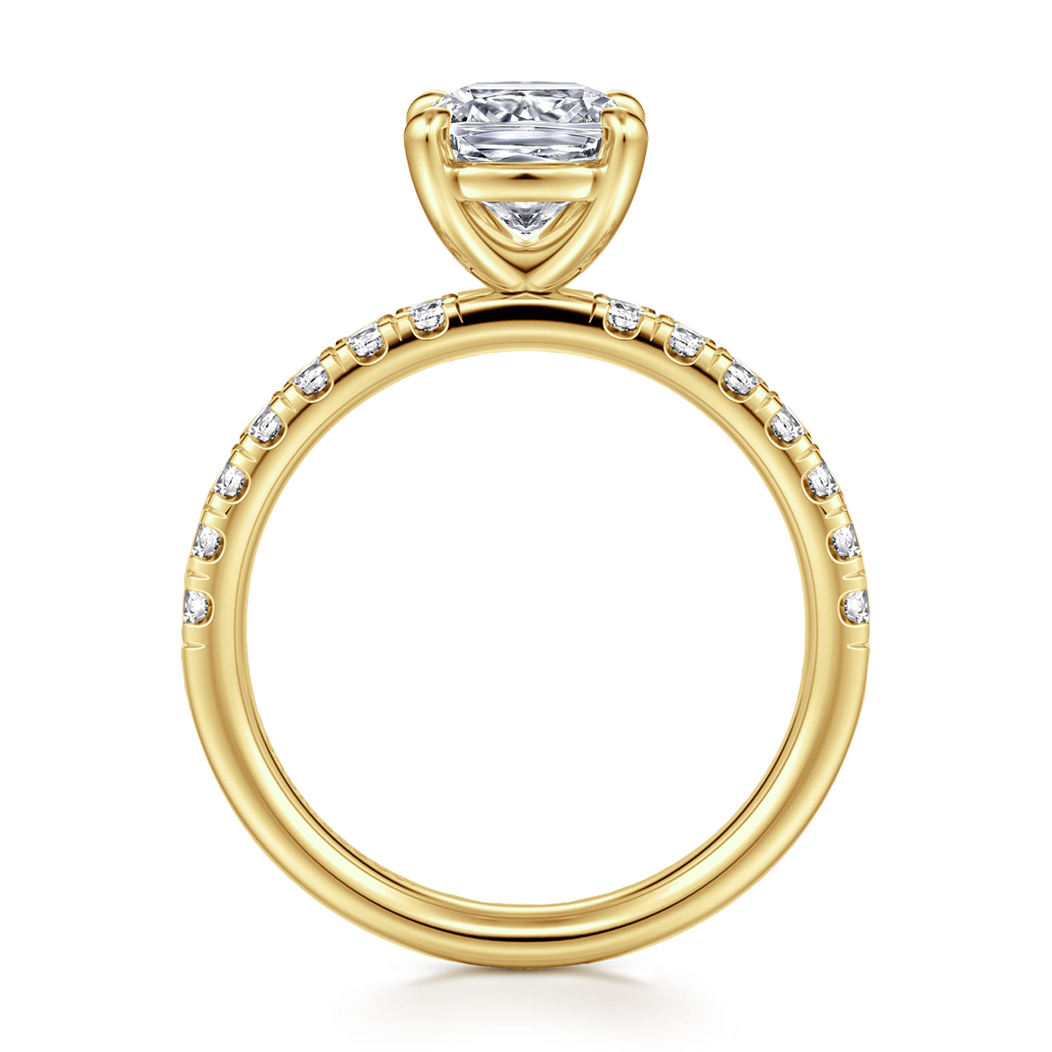 Winslow - 14K Yellow Gold Cushion Cut Diamond Engagement Ring - 0.35 ct - Shot 2