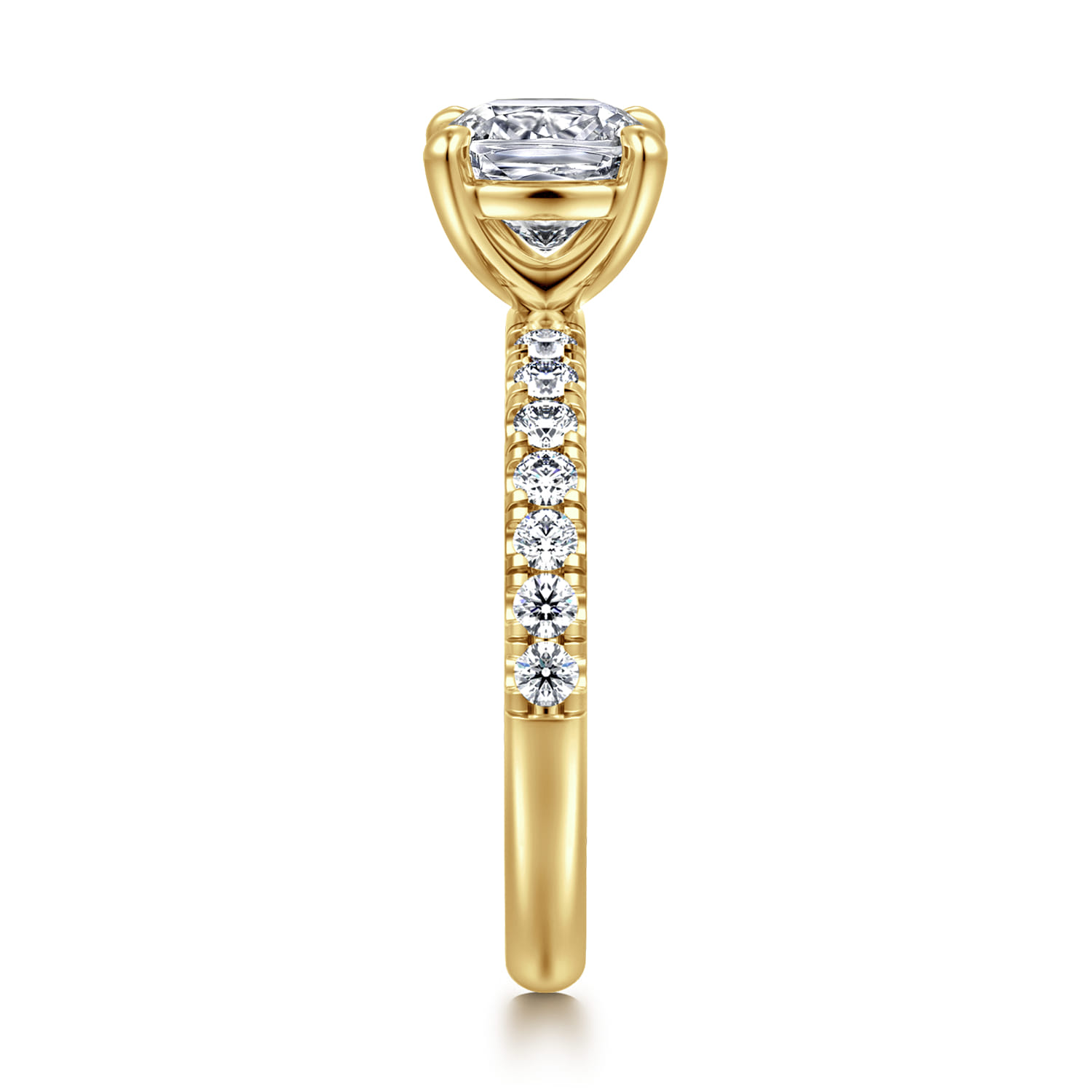 Winslow - 14K Yellow Gold Cushion Cut Diamond Engagement Ring - 0.35 ct - Shot 4