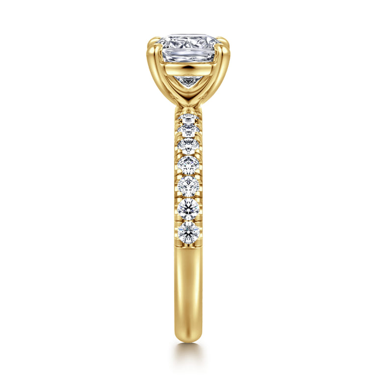 Winslow - 14K Yellow Gold Cushion Cut Diamond Engagement Ring - 0.35 ct - Shot 4