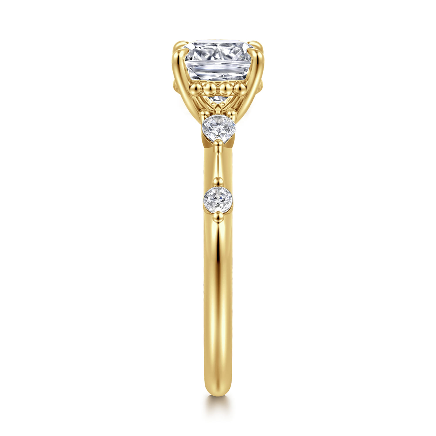 Carinna - 14K Yellow Gold Cushion Cut Diamond Engagement Ring - 0.23 ct - Shot 4