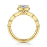 Delphe - 14K Yellow Gold Cushion Cut Diamond Engagement Ring - 0.4 ct