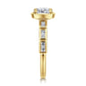 Delphe - 14K Yellow Gold Cushion Cut Diamond Engagement Ring - 0.4 ct