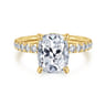Winslow - 14K Yellow Gold Elongated Cushion Diamond Engagement Ring - 0.35 ct