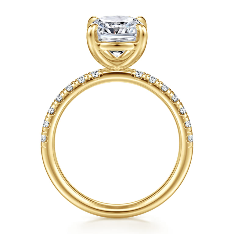 Winslow - 14K Yellow Gold Elongated Cushion Diamond Engagement Ring - 0.35 ct - Shot 2