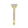 Amira - 14K Yellow Gold Emerald Cut Diamond Engagement Ring - 0.51 ct