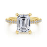 Broderick - 14K Yellow Gold Emerald Cut Diamond Engagement Ring - 0.33 ct