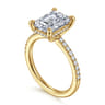 Broderick - 14K Yellow Gold Emerald Cut Diamond Engagement Ring - 0.33 ct