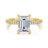 Broderick - 14K Yellow Gold Emerald Cut Diamond Engagement Ring - 0.31 ct