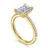 Broderick - 14K Yellow Gold Emerald Cut Diamond Engagement Ring - 0.31 ct
