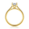 Abbie - 14K Yellow Gold Emerald Cut Diamond Engagement Ring - 0.21 ct