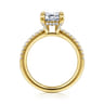 Franka - 14K Yellow Gold Emerald Cut Diamond Engagement Ring - 0.3 ct