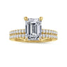 Franka - 14K Yellow Gold Emerald Cut Diamond Engagement Ring - 0.3 ct
