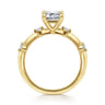 Frances - 14K Yellow Gold Emerald Cut Diamond Engagement Ring - 0.12 ct