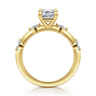 Marline - 14K Yellow Gold Emerald Cut Diamond Engagement Ring - 0.17 ct