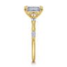 Marline - 14K Yellow Gold Emerald Cut Diamond Engagement Ring - 0.17 ct