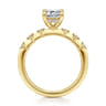 Joplin - 14K Yellow Gold Emerald Cut Diamond Engagement Ring - 0.16 ct
