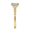 Joplin - 14K Yellow Gold Emerald Cut Diamond Engagement Ring - 0.16 ct
