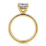 Twain - 14K Yellow Gold Emerald Cut Diamond Engagement Ring - 0.2 ct