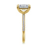 Twain - 14K Yellow Gold Emerald Cut Diamond Engagement Ring - 0.2 ct