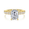 Winslow - 14K Yellow Gold Emerald Cut Diamond Engagement Ring - 0.36 ct