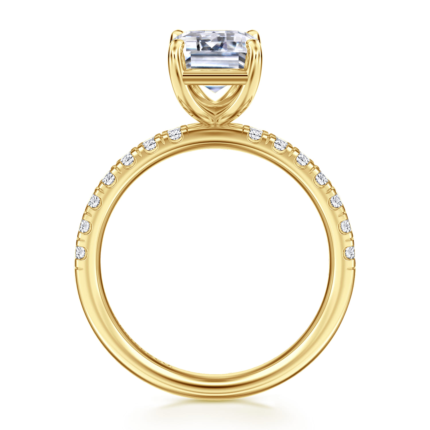 Winslow - 14K Yellow Gold Emerald Cut Diamond Engagement Ring - 0.36 ct - Shot 2