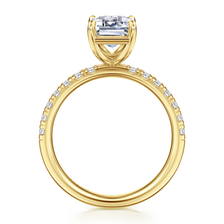 Winslow - 14K Yellow Gold Emerald Cut Diamond Engagement Ring - 0.36 ct - Shot 2