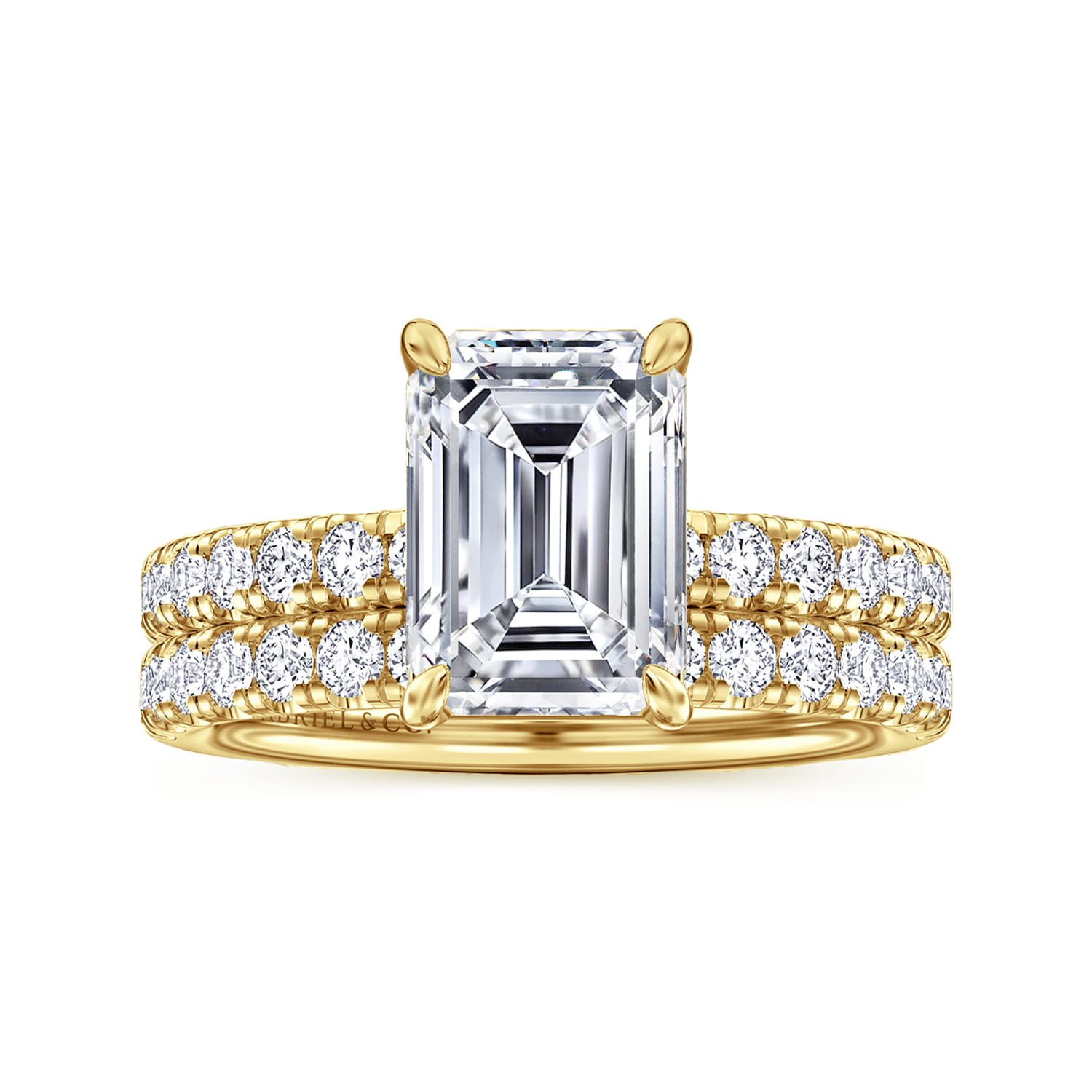 Winslow - 14K Yellow Gold Emerald Cut Diamond Engagement Ring - 0.36 ct - Shot 4