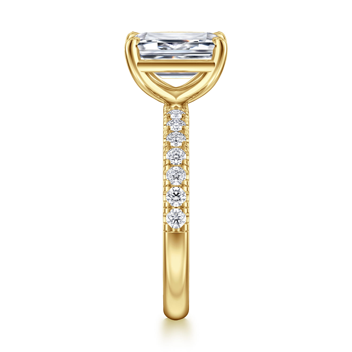 Winslow - 14K Yellow Gold Emerald Cut Diamond Engagement Ring - 0.36 ct - Shot 5