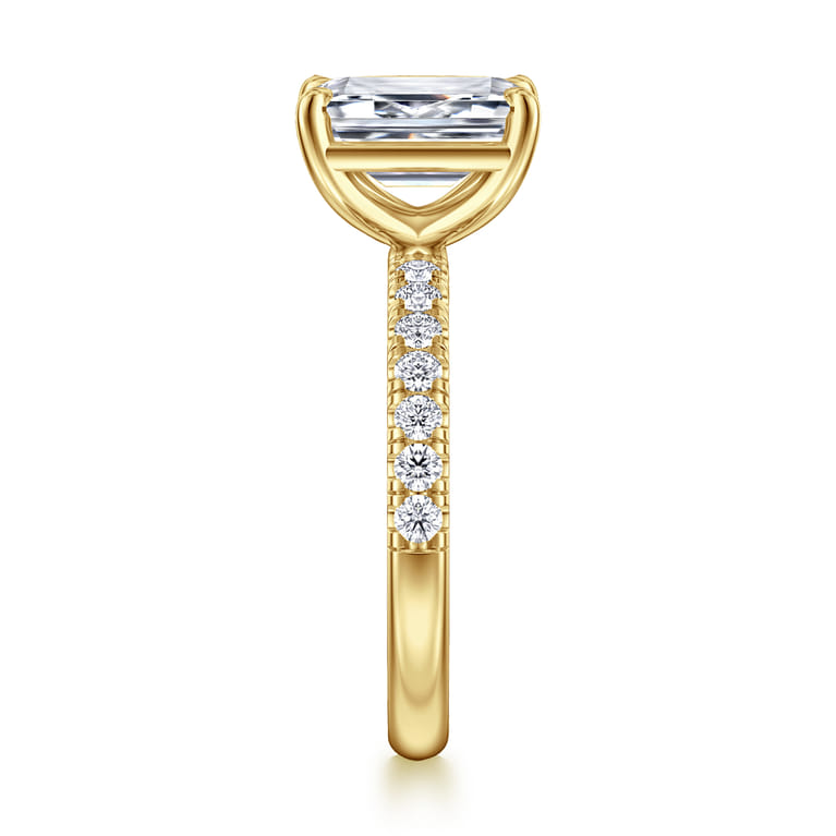 Winslow - 14K Yellow Gold Emerald Cut Diamond Engagement Ring - 0.36 ct - Shot 5