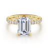 Winslow - 14K Yellow Gold Emerald Cut Diamond Engagement Ring - 0.38 ct