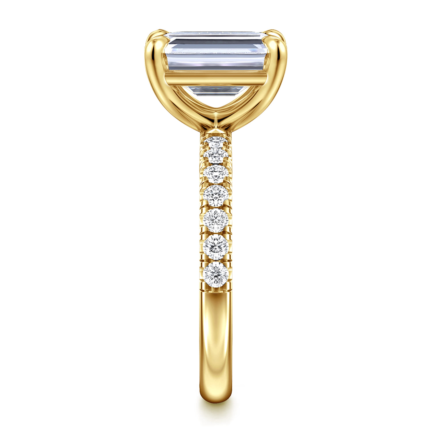Winslow - 14K Yellow Gold Emerald Cut Diamond Engagement Ring - 0.38 ct - Shot 5