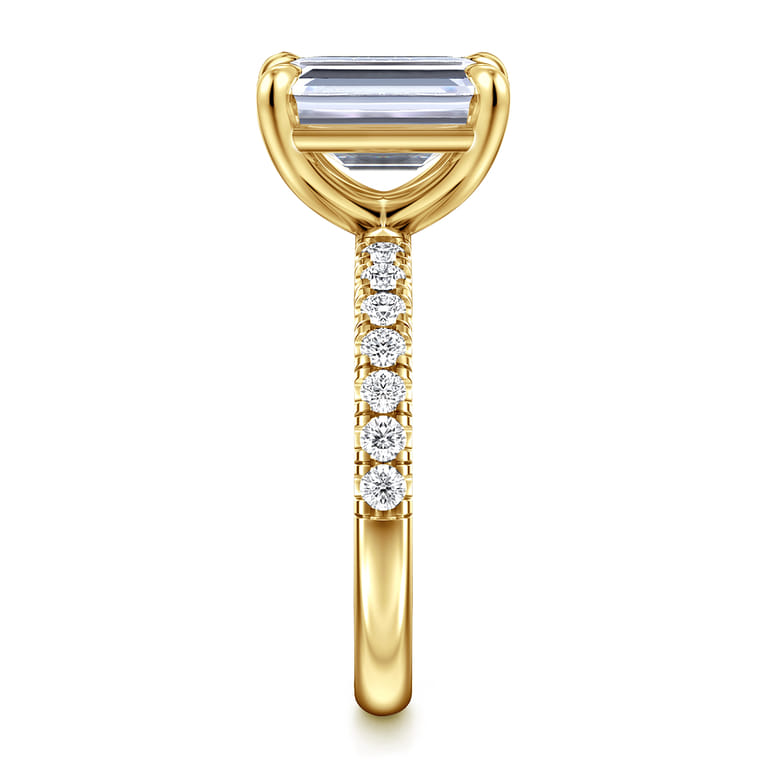 Winslow - 14K Yellow Gold Emerald Cut Diamond Engagement Ring - 0.38 ct - Shot 5