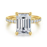 Winslow - 14K Yellow Gold Emerald Cut Diamond Engagement Ring - 0.35 ct