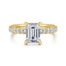 Winslow - 14K Yellow Gold Emerald Cut Diamond Engagement Ring - 0.35 ct