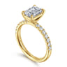 Winslow - 14K Yellow Gold Emerald Cut Diamond Engagement Ring - 0.35 ct