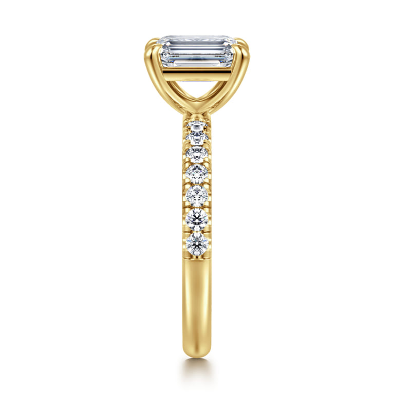 Winslow - 14K Yellow Gold Emerald Cut Diamond Engagement Ring - 0.35 ct - Shot 4