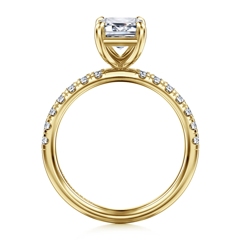Winslow - 14K Yellow Gold Emerald Cut Diamond Engagement Ring - 0.35 ct - Shot 2