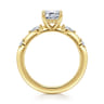 Carinna - 14K Yellow Gold Emerald Cut Diamond Engagement Ring - 0.23 ct