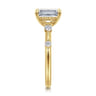Carinna - 14K Yellow Gold Emerald Cut Diamond Engagement Ring - 0.23 ct