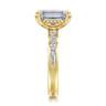 Carolie - 14K Yellow Gold Emerald Cut Diamond Engagement Ring - 0.7 ct