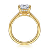 Juney - 14K Yellow Gold Channel set Baguette Emerald Cut Diamond Engagement Ring - 1.1 ct