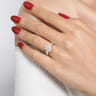 Juney - 14K Yellow Gold Channel set Baguette Emerald Cut Diamond Engagement Ring - 1.1 ct