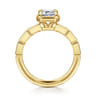 Delphe - 14K Yellow Gold Emerald Cut Diamond Engagement Ring - 0.4 ct