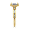 Delphe - 14K Yellow Gold Emerald Cut Diamond Engagement Ring - 0.4 ct